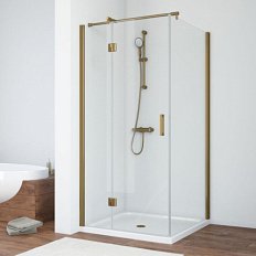 Душевой уголок профиль бронза стекло прозрачное Vegas-glass