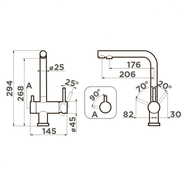 Схема (детальная фотография), для кухни, для питьевой воды с фильтром