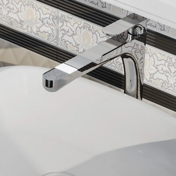 Смеситель для раковины Kerama Marazzi Ole хром 69415KM.21.018 (детальная фотография), высокие, из латуни, округлая форма