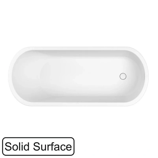 Ванна из искусственного камня Whitecross Jess 0223.160071.200, 160x71 см, цвет белый матовый (детальная фотография), современныe, hi-tech
