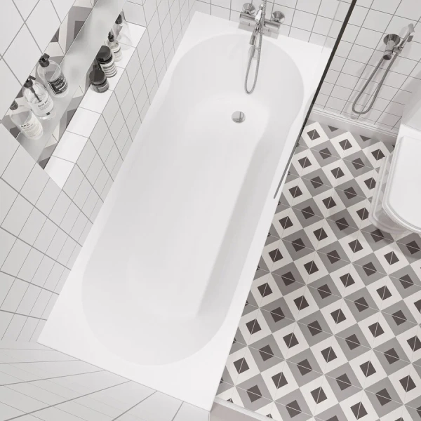 Ванна акриловая Stworki Хельсинки 170 x 70 см, с каркасом, белая, 292219 (детальная фотография), современныe, hi-tech
