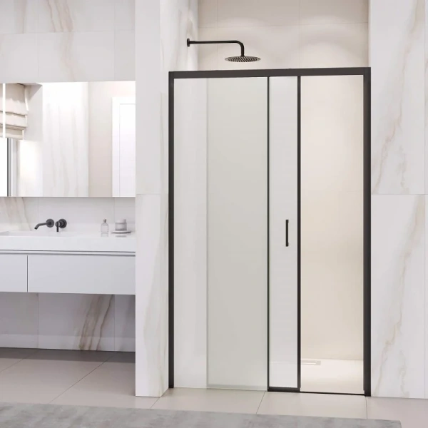Душевая дверь в нишу RGW Passage PA-017B 180 см профиль черный, стекло матовое 350801718-24 (детальная фотография), 180 см