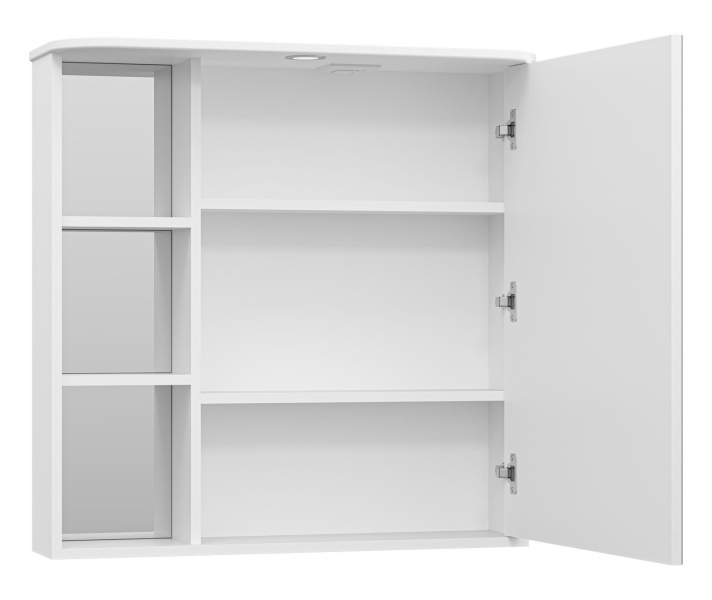 Зеркальный шкаф, зеркало справа, полочки слева, цвет белый, Misty Венера П-ВНР04080-01СВП (детальная фотография), недорогo