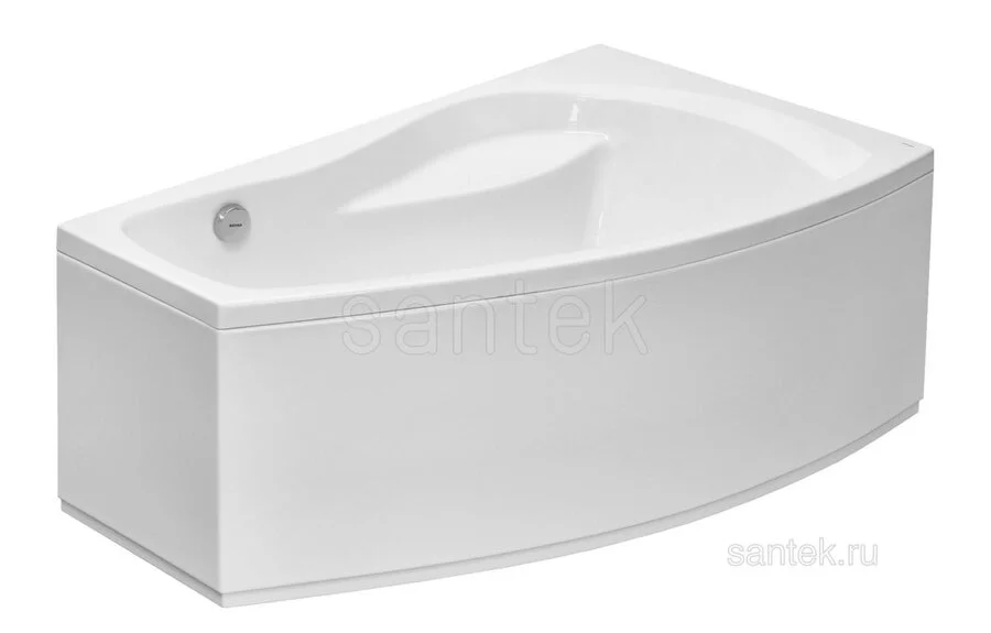 Ванна акриловая  Santek Майорка 160х95 без гидромассажа правосторонняя 1.WH11.1.990 (детальная фотография), асимметричные