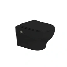 Унитаз подвесной Boheme Fiore черный матовый