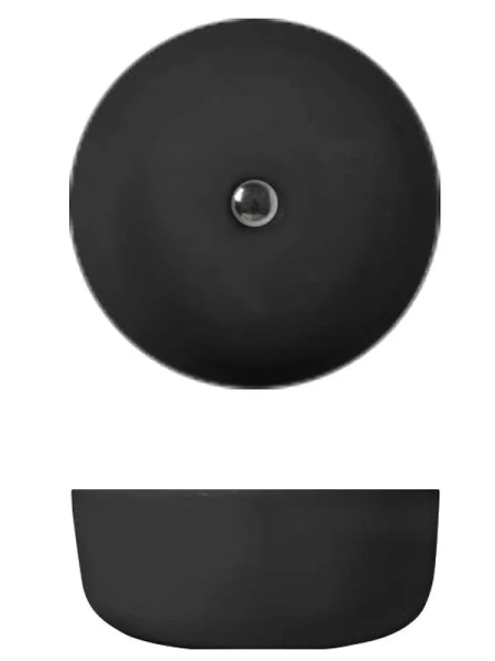 Раковина Kerasan Nolita 40 см черный матовый 534431 (детальная фотография)