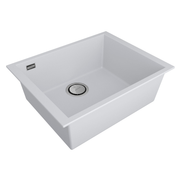 Мойка для кухни Paulmark Neo classic 56 см белая матовая PM965644-WH (детальная фотография), встраиваемые, интегрированные