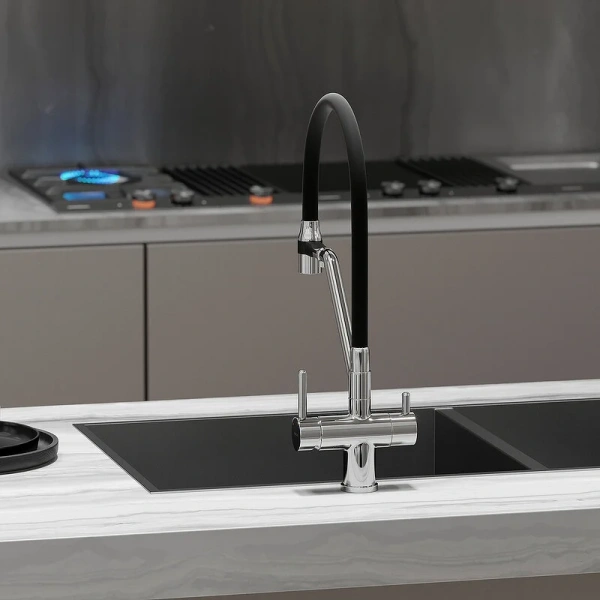 Смеситель для кухни Sancos Dora хром SC4003CH (детальная фотография), на мойку, на столешницу