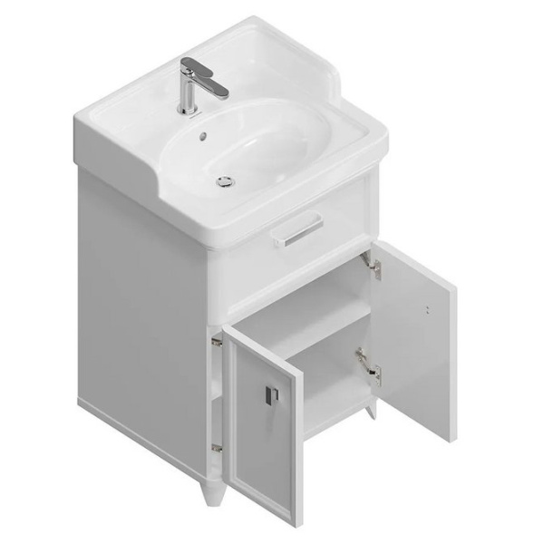 Тумба под раковину напольная Kerama Marazzi Pompei 60 см белая PO.M.60.1\WHT (детальная фотография), моноблок