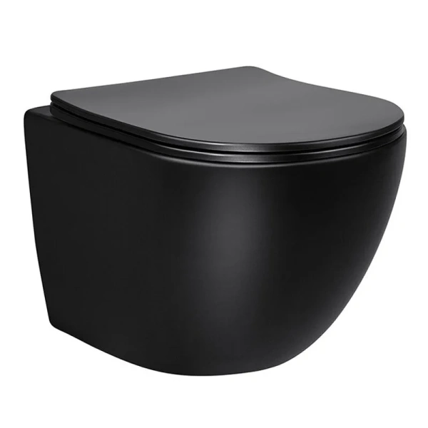 Унитаз подвесной Vincea Globo черный матовый VT1-14SMB (детальная фотография)