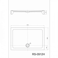 Душевой поддон Black&White Stellar Wind 120x90 см прямоугольный
