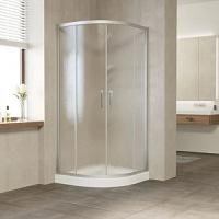 Душевой уголок профиль матовый хром стекло шиншилла Vegas-glass