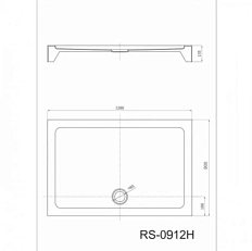 Душевой поддон Black&White Stellar Wind 120x90 см прямоугольный