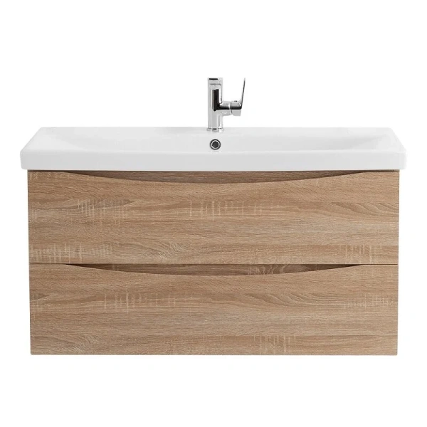 Тумба под раковину подвесная BelBagno Marino 90 см rovere bianco MARINO-CER-900-2C-SO-WO-P (детальная фотография)