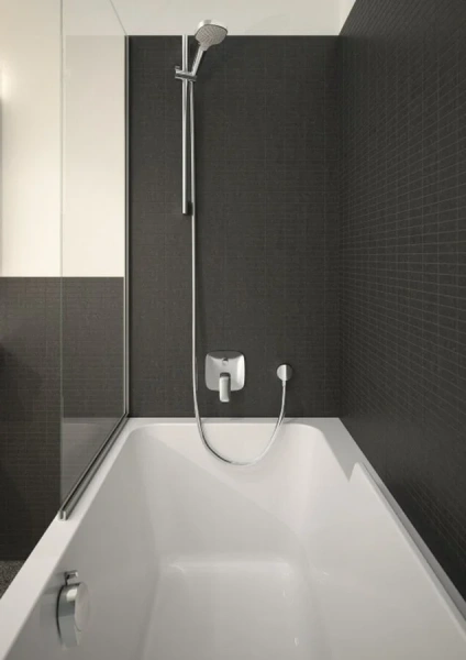 Смеситель для душа Hansgrohe Logis 71405000 однорычажный (детальная фотография), современные, hi-tech