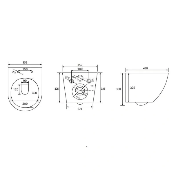 Унитаз с инсталляцией Abber Bequem кнопка золото матовое AC1100T-AC0105-AC0121MMG (детальная фотография), нет в наличии