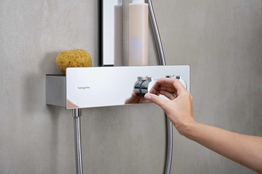 Душевая стойка Hansgrohe Rainfinity хром 26853000 (детальная фотография), без излива
