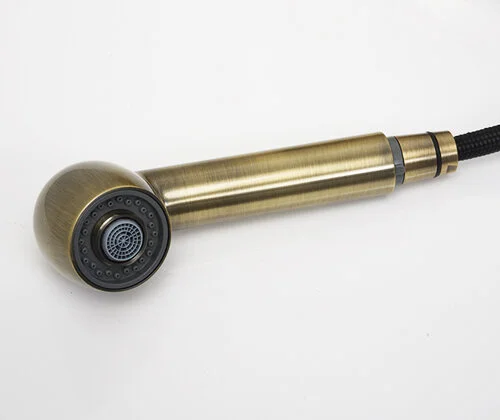 Смеситель для кухни WasserKRAFT светлая бронза, с выдвижной лейкой A8237 (детальная фотография), современные, hi-tech