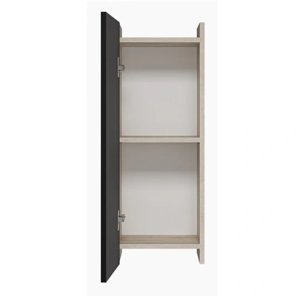 Шкаф подвесной Misty Поло 30 см антрацит/дуб Галифакс белый О-Пол08030-014По (детальная фотография), 30 см