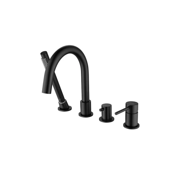 Смеситель для ванны Акватек Европа черный AQ1348MB (детальная фотография)