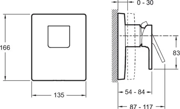 Смеситель для душа Jacob Delafon Strayt однорычажный E98632-CP (детальная фотография), для душа