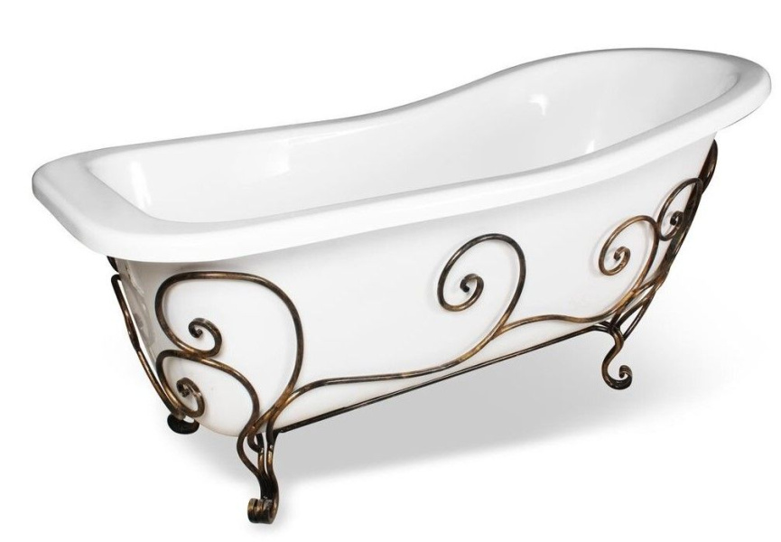 Кованая подставка для ванны Эстет Царская патина ФР-00000721 (детальная фотография)