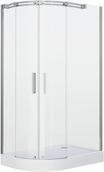 Душевой уголок Grossman Galaxy 110x80 см стекло прозрачное GR-4110R (детальная фотография), хром