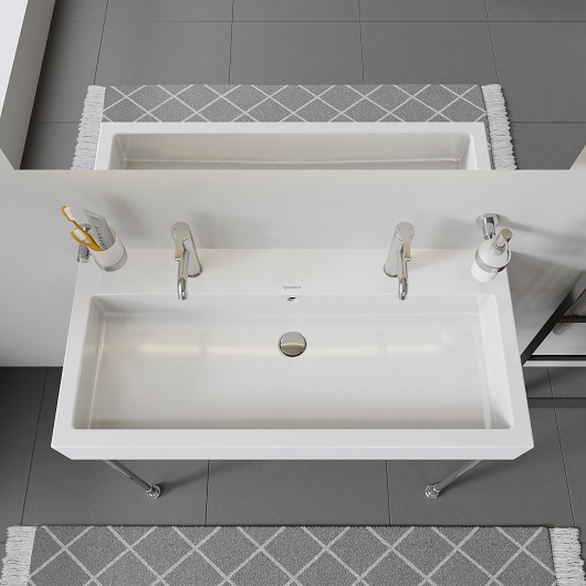 Раковина Duravit Vero 100 см белая 0454100024 (детальная фотография), белые