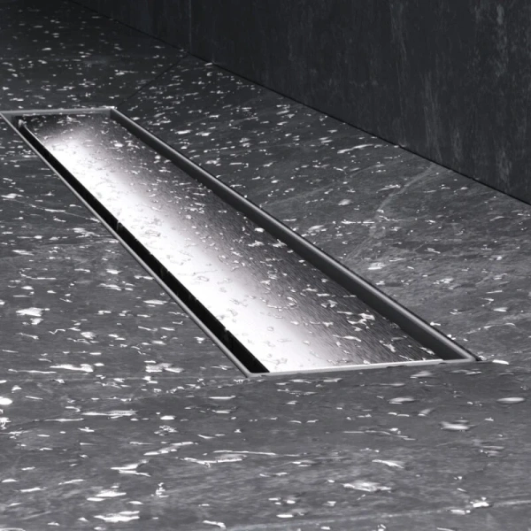 Душевой лоток Am.Pm MasterFlow 60 см хром матовый W01SC-U11-060-04SB (детальная фотография), с сухим затвором, с мокрым затвором