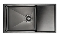 Мойка для кухни Paulmark Wing 78 вороненая сталь
