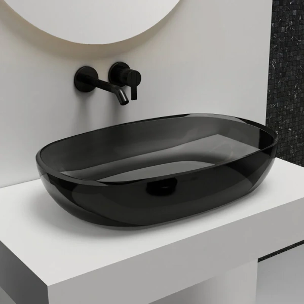 Раковина Abber Kristall 60 см черная AT2805Onyx (детальная фотография)