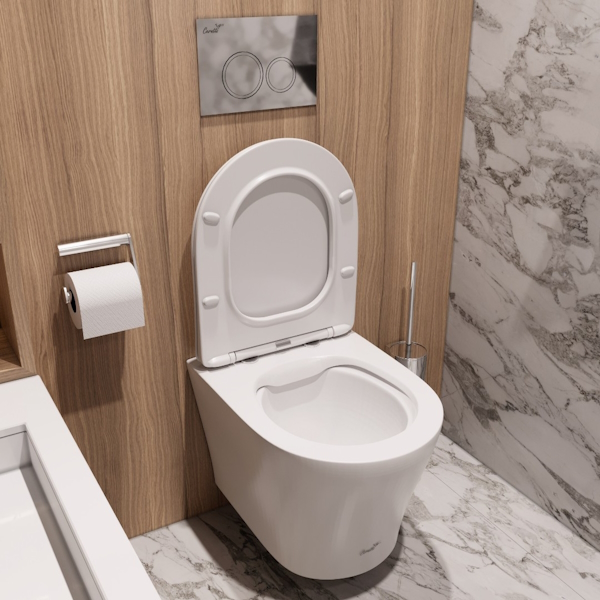 Унитаз подвесной Ceruttispa Adige белый матовый CT9245 (детальная фотография), современные, hi-tech, круглые