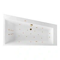 Ванна гидромассажная Excellent Sfera Slim Ultra 170 x 100 см, правая, белый/золото, WAEX.SFP17S.ULTRA.GL