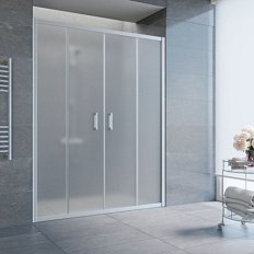 Душевая дверь профиль матовый хром стекло сатин Vegas-glass