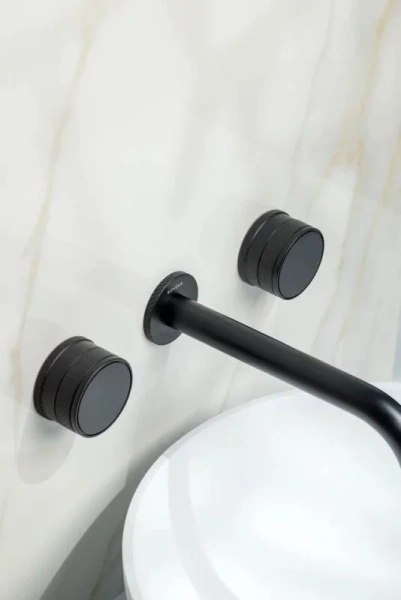 Смеситель для раковины Boheme Prestige черный матовый 152-2-B-PR (детальная фотография), классические, ретро, декорированные