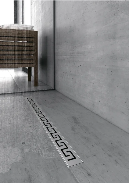 Душевой лоток BERGES В1 Antik 123 50 см с решеткой (детальная фотография), душевой лоток