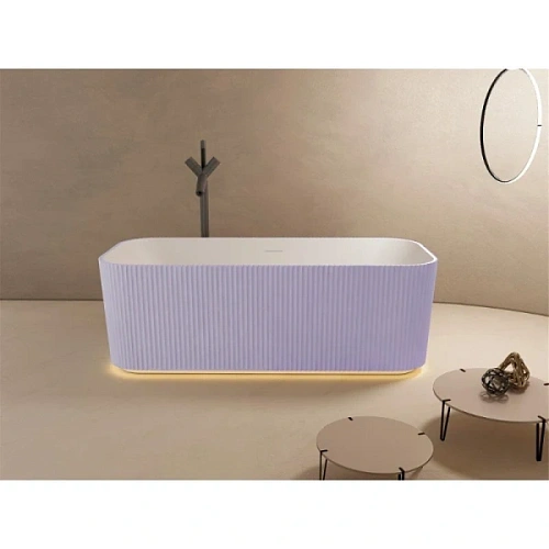 Ванна из искусственного камня Abber Stein 170x75 см фиолетовая - фото 2