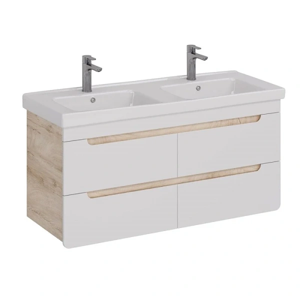 Тумба с раковиной подвесная Lemark Olivia LM08OL125T 125 см 4 ящика (детальная фотография)