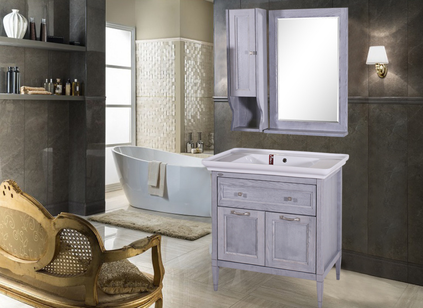 Зеркало ASB-Woodline Гранда 60 см grigio 11483 Гр (детальная фотография), без подсветки