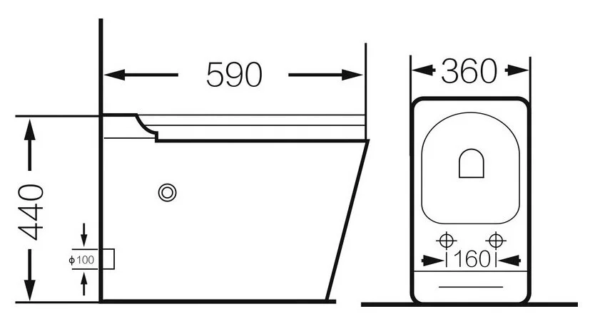 Унитаз напольный Grossman Impuls с импульсным смывом GR-PR-5501 (детальная фотография), современные, hi-tech