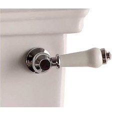 Ручка для бачка, цвет белый, фурнитура хром, Devon&Devon