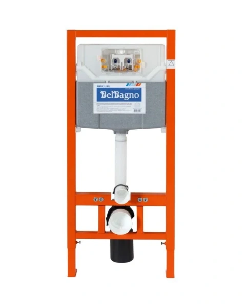 Инсталляция для унитаза BelBagno кнопка белая BB001-120/BB014-SR-BIANCO (детальная фотография), в наличии