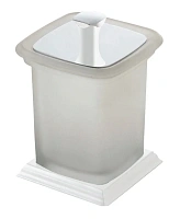 Стакан для ванной Art & Max Zoe белый с крышкой