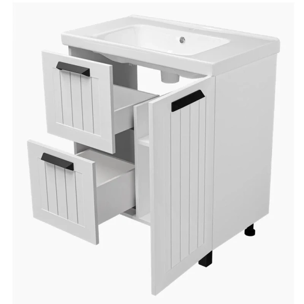 Тумба под раковину напольная Misty Спарта 80 см белая П-Спа-06080-01-012Я (детальная фотография), 80 см