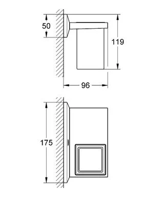 Стакан для ванной Grohe Allure Brilliant 40503000 (детальная фотография), современные, hi-tech