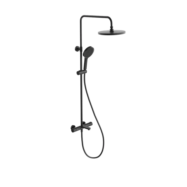 Душевая стойка Kerama Marazzi Fonte черная матовая FO.301.KM.BLK.M (детальная фотография)