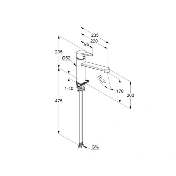 Смеситель для кухни Kludi M2 хром 595750575 (детальная фотография), для кухни
