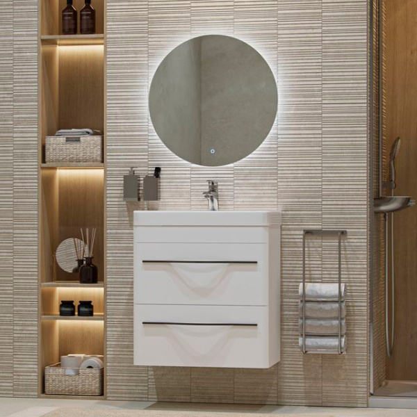 Зеркало с подсветкой Velvex Happy Julia 100 см хром zkJUL.100 (детальная фотография), современные, hi-tech