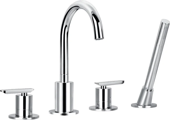 Смеситель для ванны Cezares Siesta с ручным выдвижным душем SIESTA-F-BVD4-01 (детальная фотография)