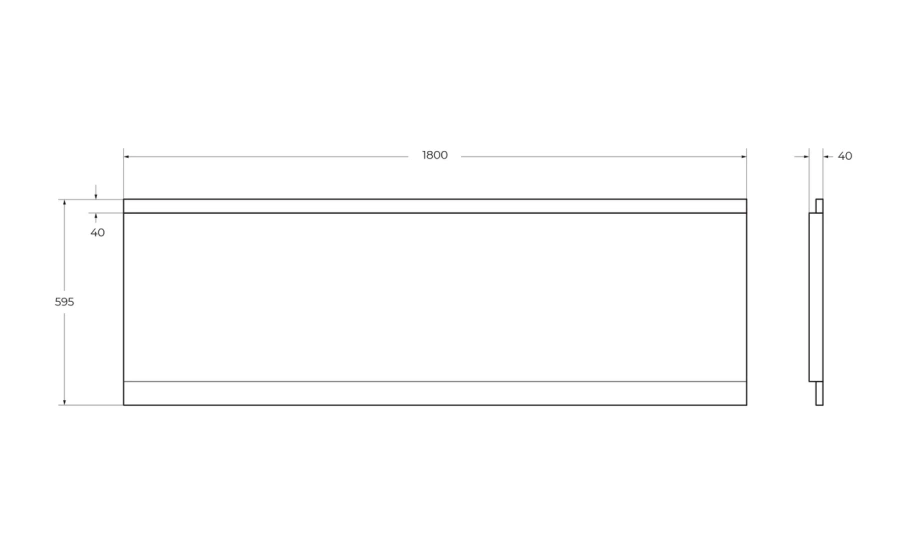 Фронтальная панель для акриловой ванны Cezares белая W37 EM-180-SCR-W37 (детальная фотография), в наличии